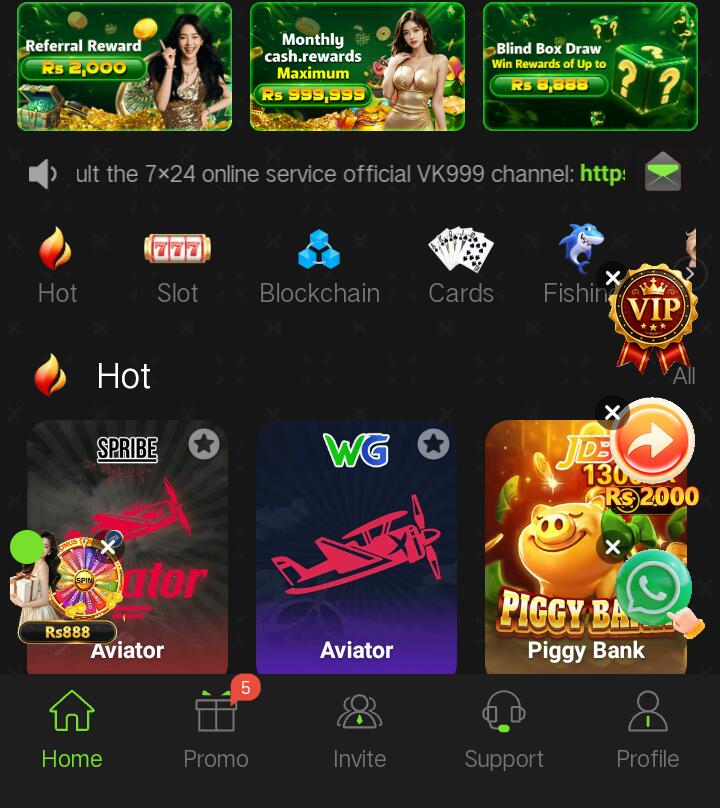 VK999 Game bonuse and rewards